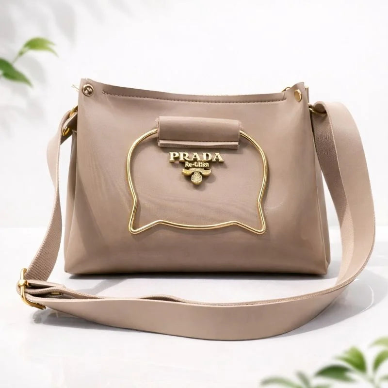 Beige cat handle handbag alternate product view
